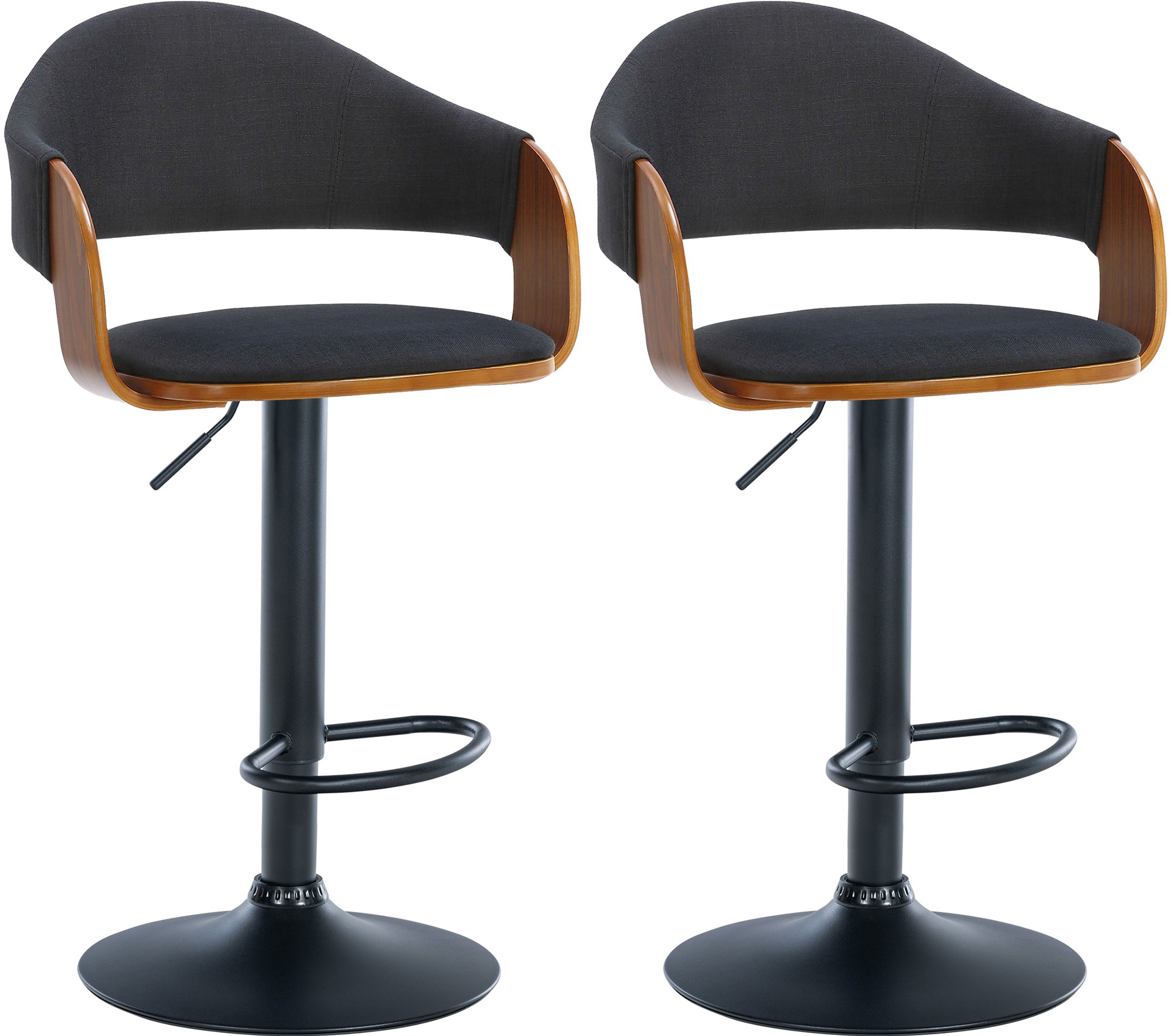 Set de 2 Taburetes de bar Nilse en tela