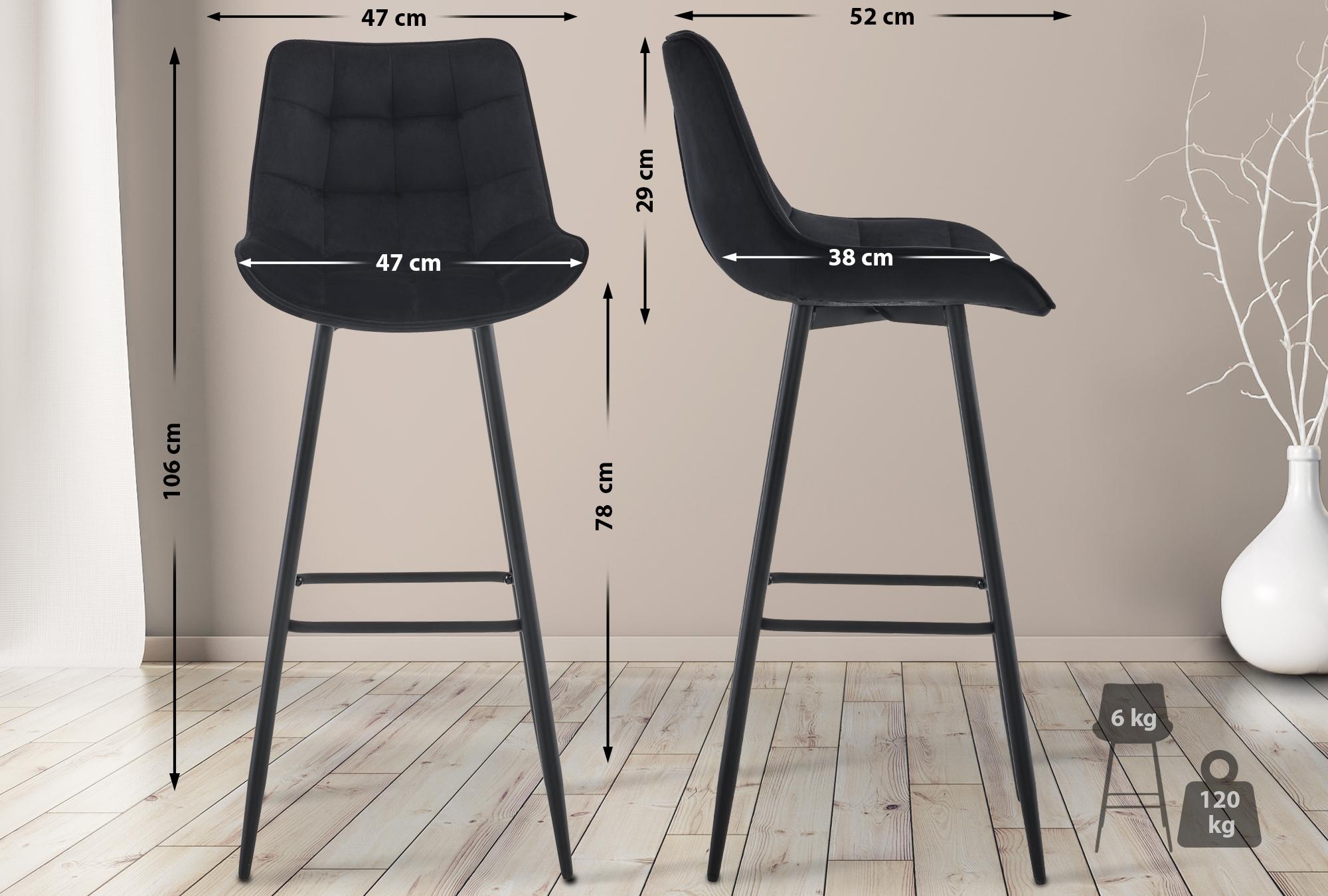 Set de 2 Taburetes de bar Dartford