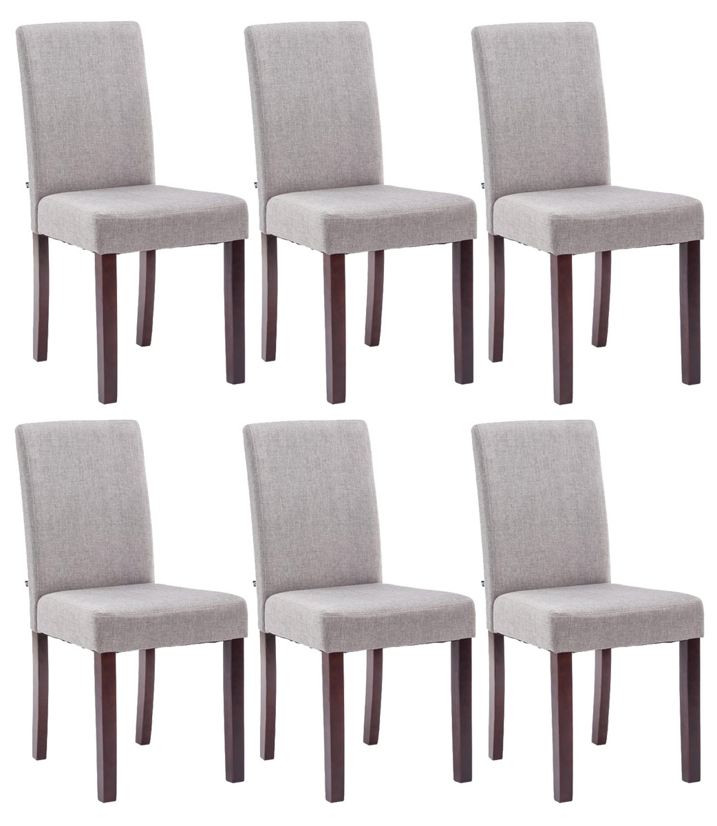 Juego de 6 sillas de comedor Ina de tela