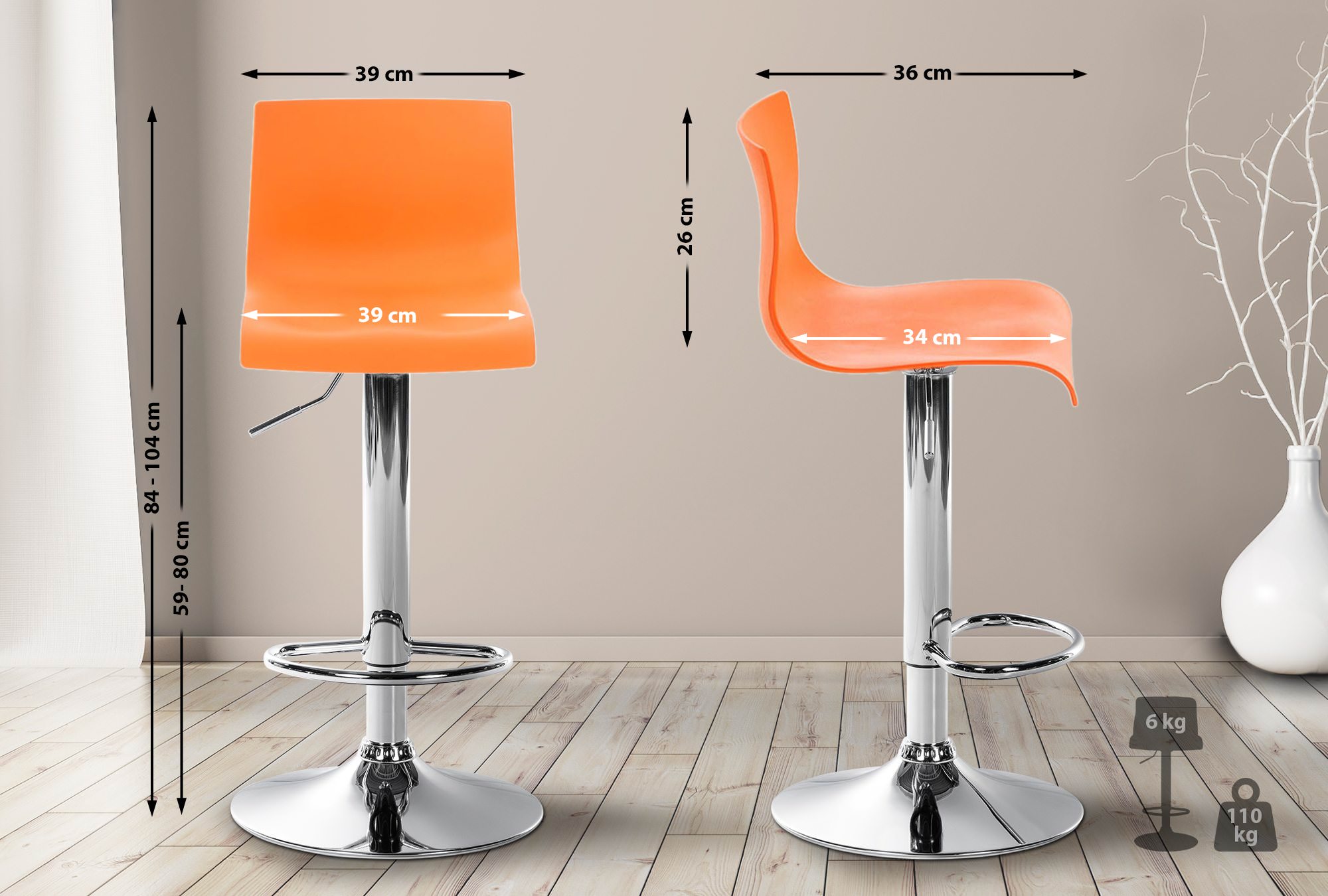 Taburete de bar Hover