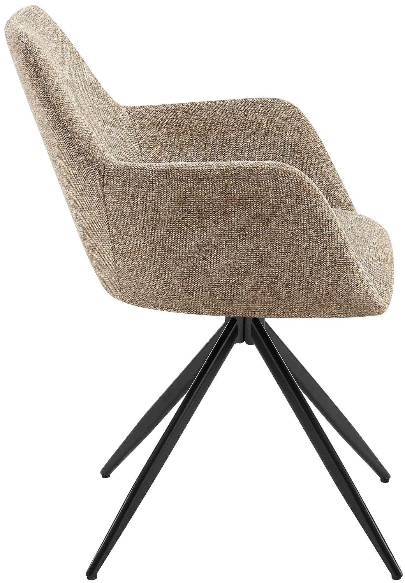 Silla de comedor Olema tapizada en tela