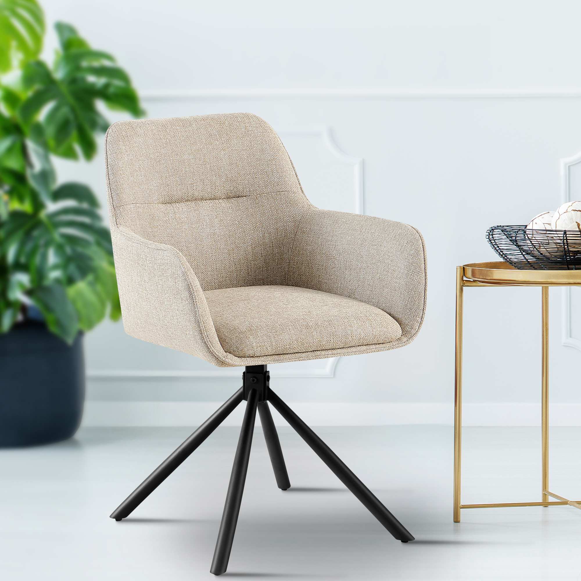 Silla de tela Tipton