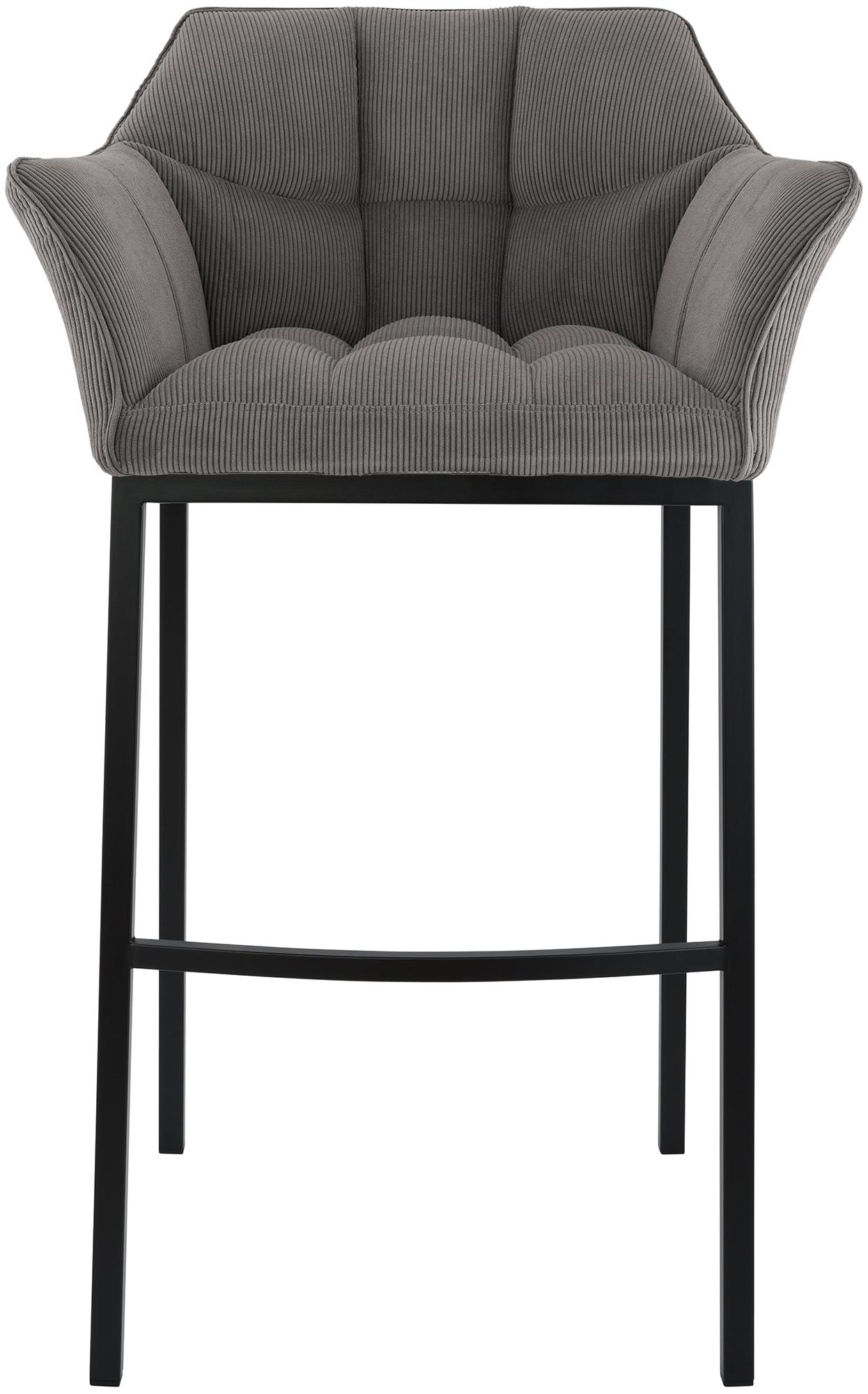 Taburete de bar Damaso Cord con base de cuatro patas