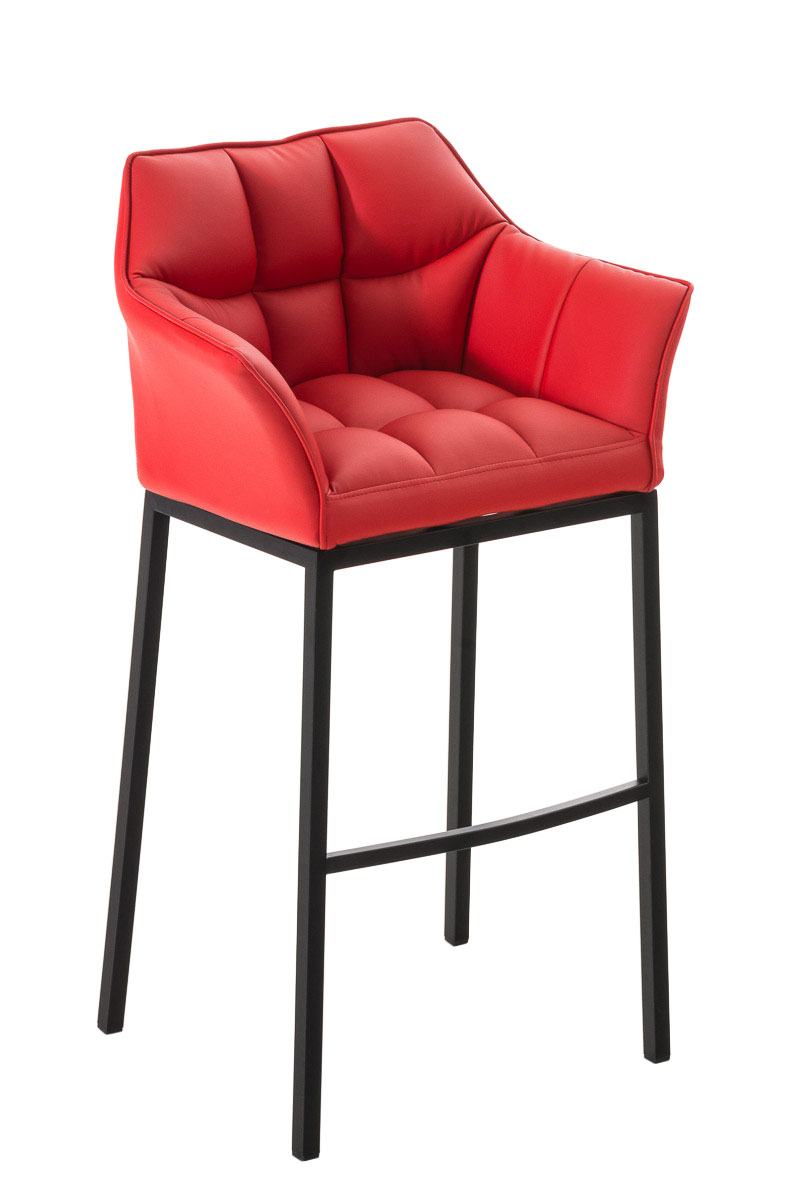 Taburete de bar Damaso cuero sintético con base de cuatro patas
