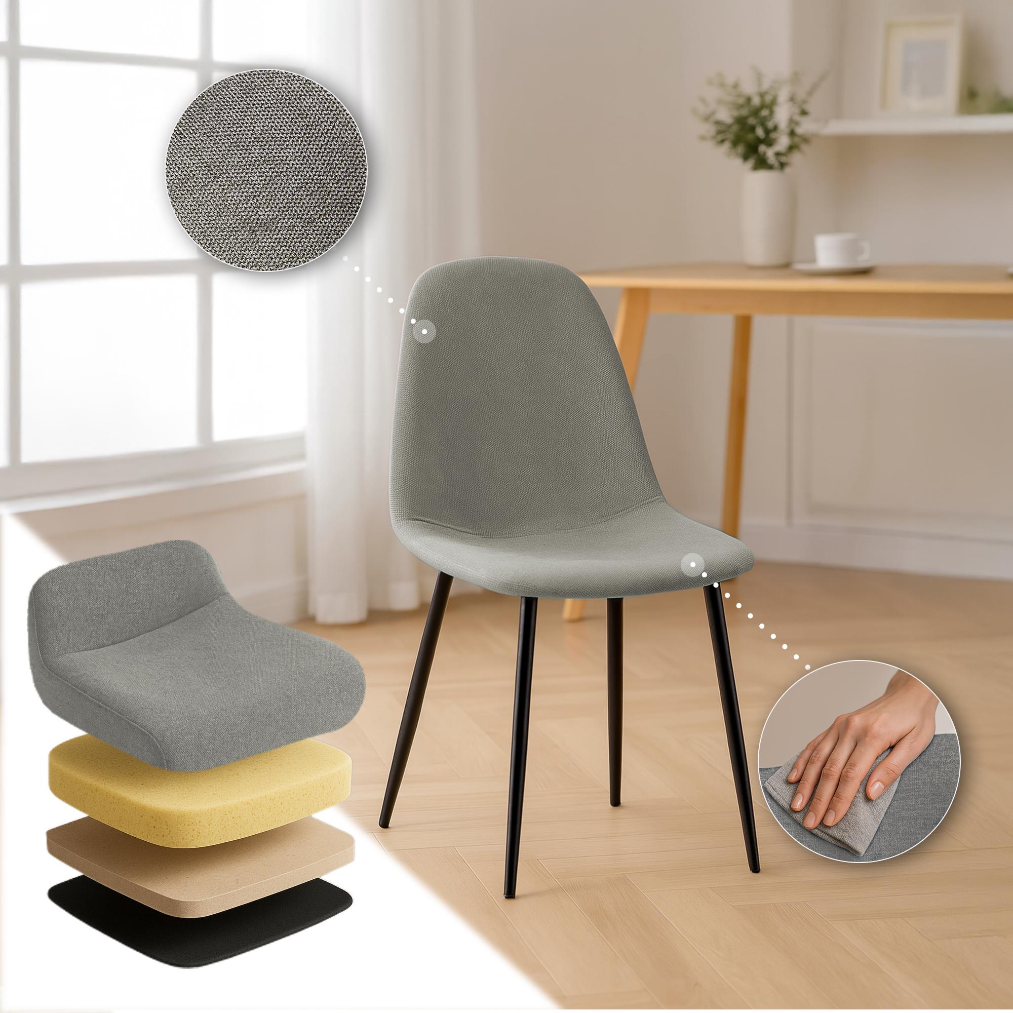 Conjunto de 4 sillas de comedor Napier