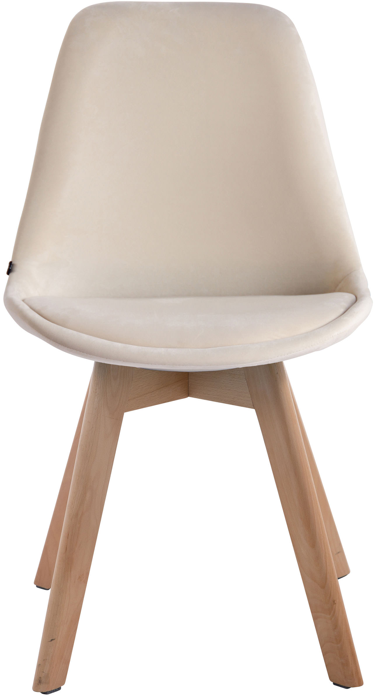 Set de 4 sillas de comedor Borneo tapizadas en terciopelo