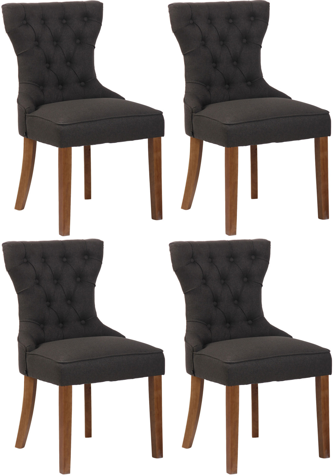 Set de 4 sillas de comedor Franca en tela