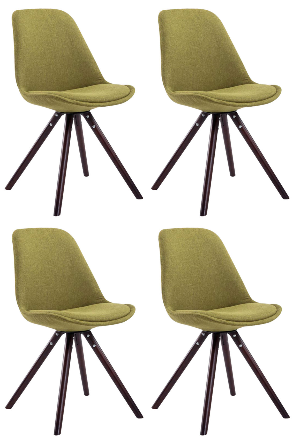 Set de 4 sillas de comedor Toulouse en tela